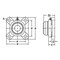 Ami Bearings SINGLE ROW BALL BEARING - 20MM WIDE SET SCREW 4-BOLT FLANGE OPEN COVER UCF204C - alternate 2